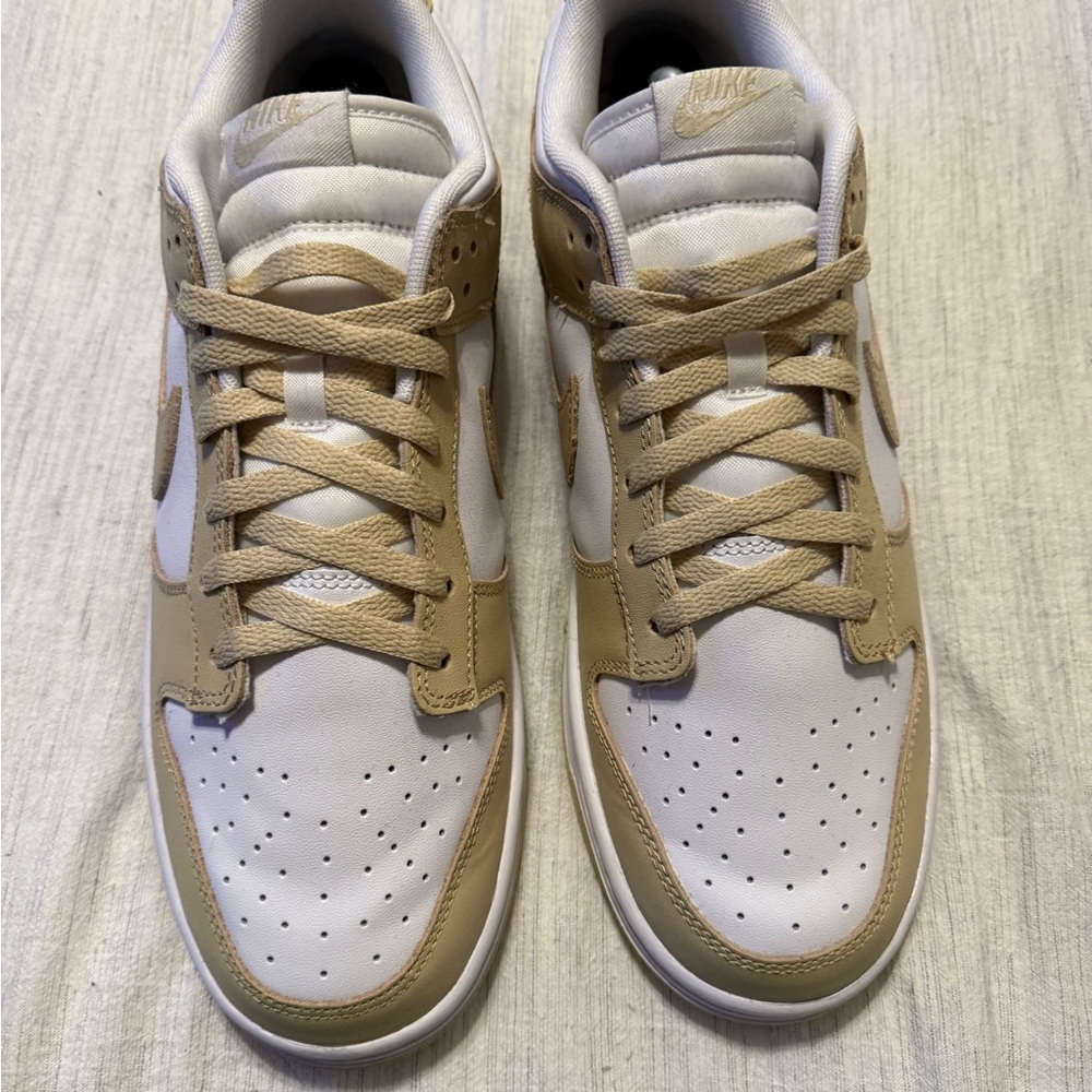 Nike White and Tan Sneakers